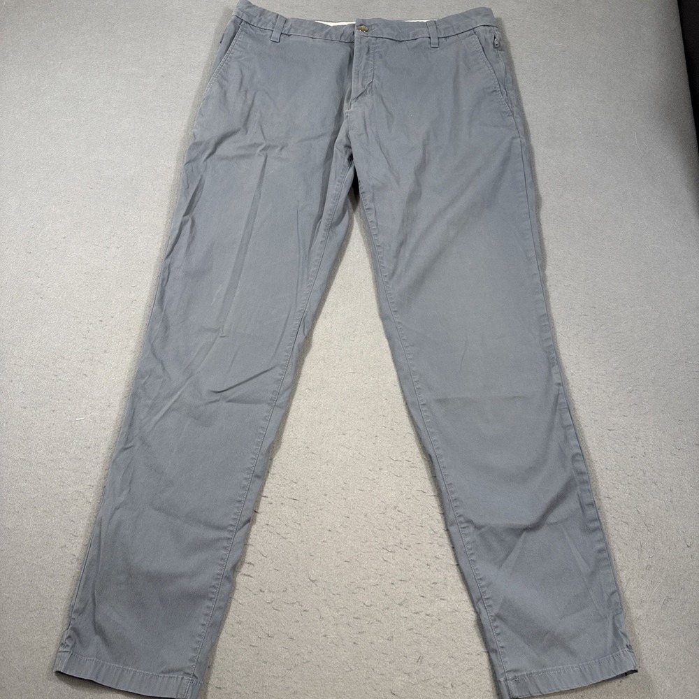 Bird Dogs Pants 34X32 Mens GREEN Flat Front Chino Unlined Zip Pocket Stretch